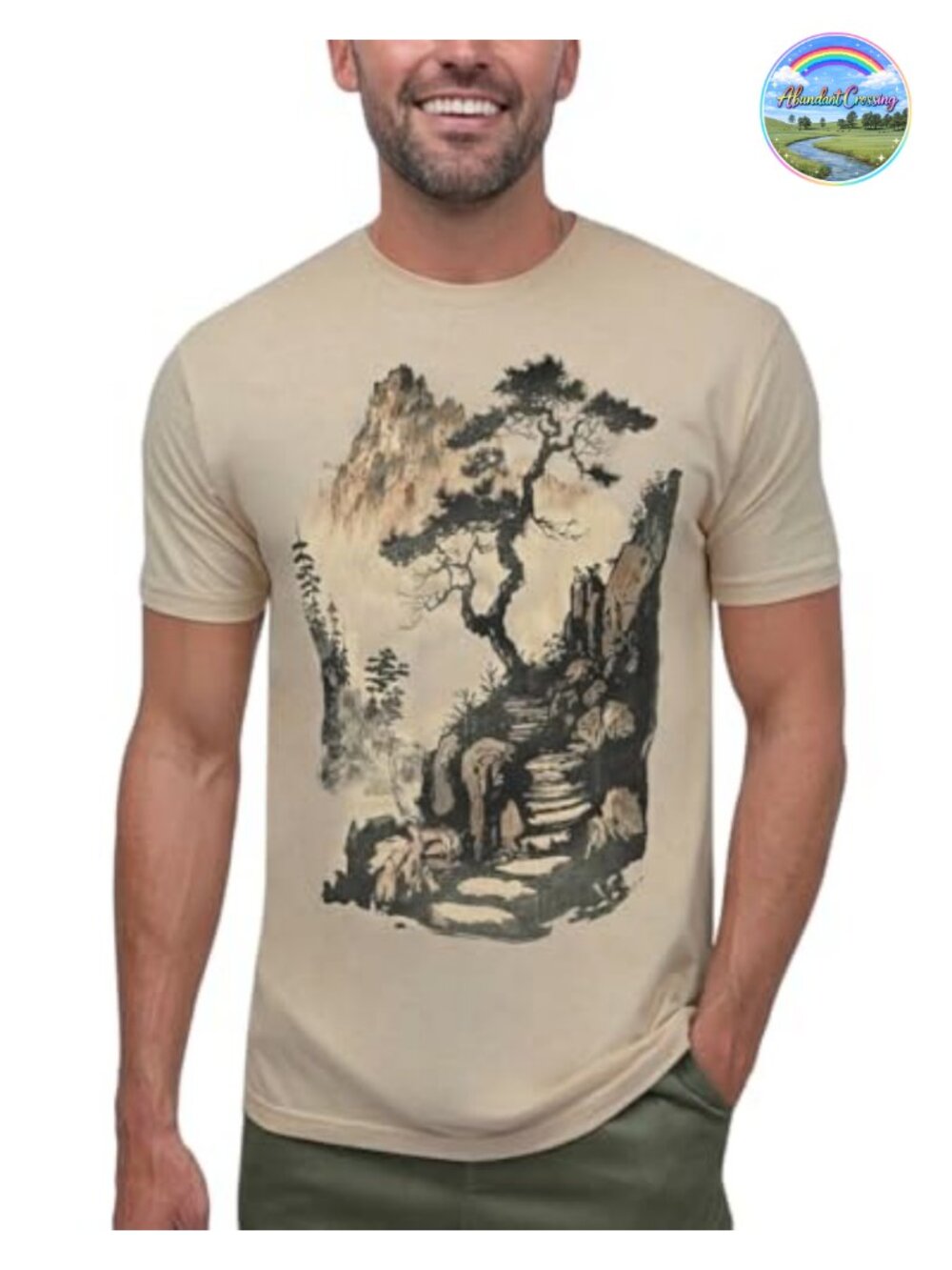 Men's Graphic T-Shirt Trippy Space Tee Cotton Poly Crew Neck Short Sleeve
